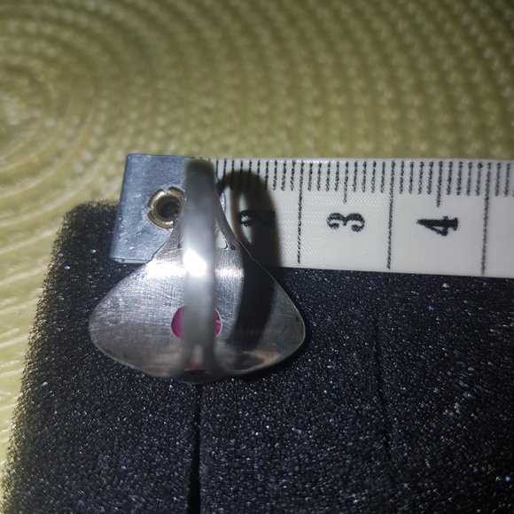 Ruby, 925 Sterling Silver ring , size 7 - Picture 3 of 11